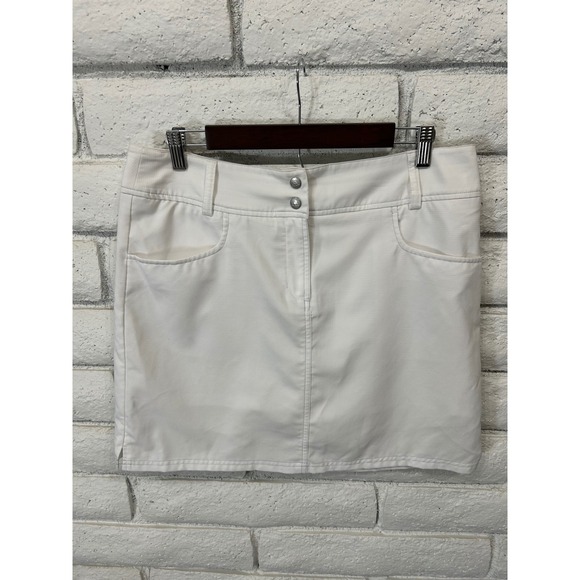 adidas Pants - Adidas ClimaCool Golf Skort Womens 10 White Athletic Tennis Skirt Mini